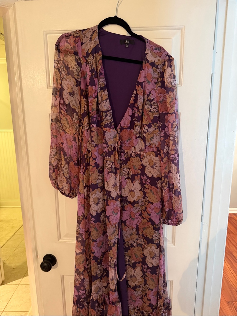 Lulu's long sleeve maxi wrap dress